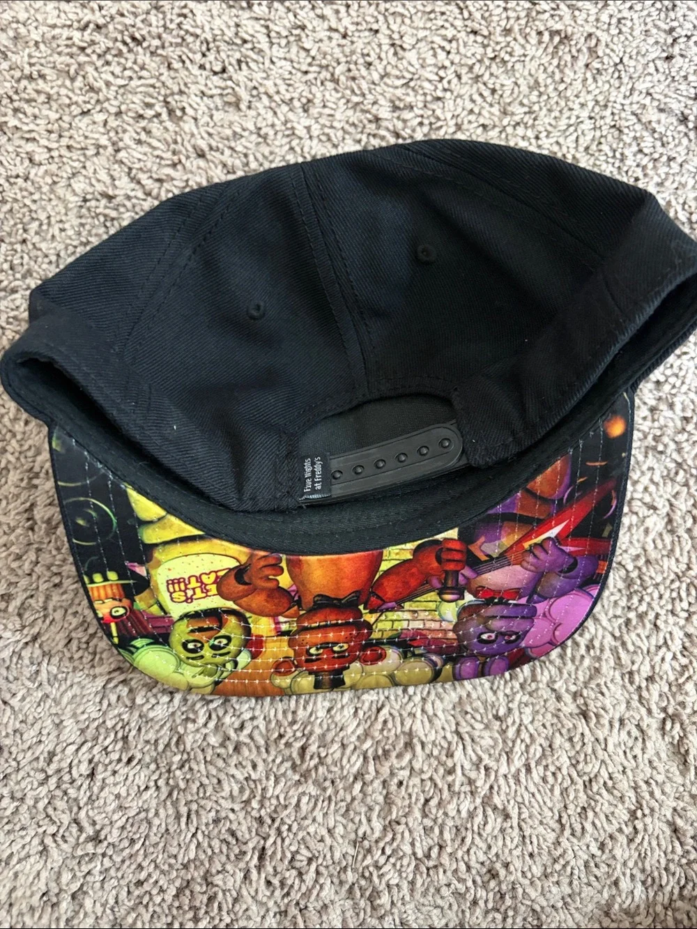 Freddy Fazbear's Pizza Kids Black Snapback Hat